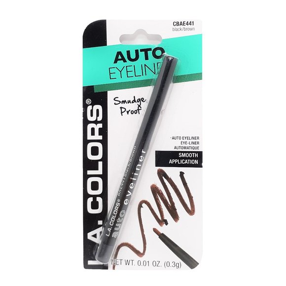 LA Colors Smudge Proof Black/Brown Auto Eyeliner - Picture 1 of 4